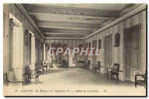 Old Postcard Ajaccio House of Napoleon I Reception furniture