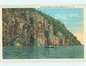 W-Border LAKE SCENE Lake Champlain - Plattsburgh New York NY hp6643