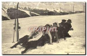 Postcard Old COPY Superbagneres Luge