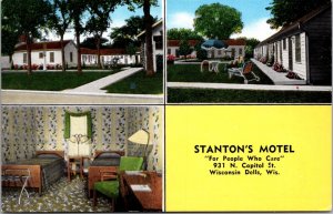 Postcard Stanton's Motel 931 N. Capitol Street in Wisconsin Dells, Wisconsin