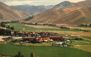 Vintage Postcard Year Around Resort Location Center Winter Sports Sun Valley ID