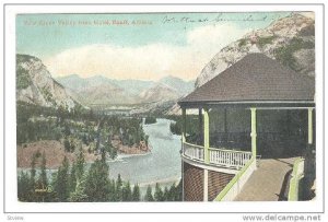 Bow River Valley from Hotel , BANFF , Alberta , Canada , PU-1906
