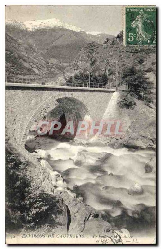 Postcard Old Surroundings of Cauterets Bridge Raillere and Cabaliros