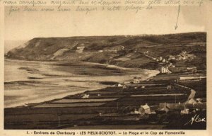 CPA Env. de CHERBOURG LES PIEUX SCIOTO La Plage et le Cap de Flamanv (152768)