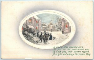 M-30221 Christmas Day Greeting Card with Poem and Art Print