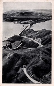 USA Golden Gate Bridge San Francisco In Distance California Postcard 09.84