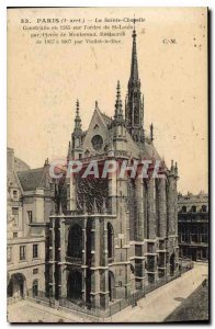 Old Postcard Paris I stopped Ste Chapel built in 1245 on the order of St. Lou...