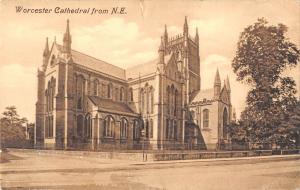 uk19521 worcester cathedral NE real photo uk