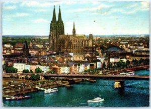 Postcard - Blick auf die Altstadt mit Dom und Deutzer-Brücke - Cologne, Germany