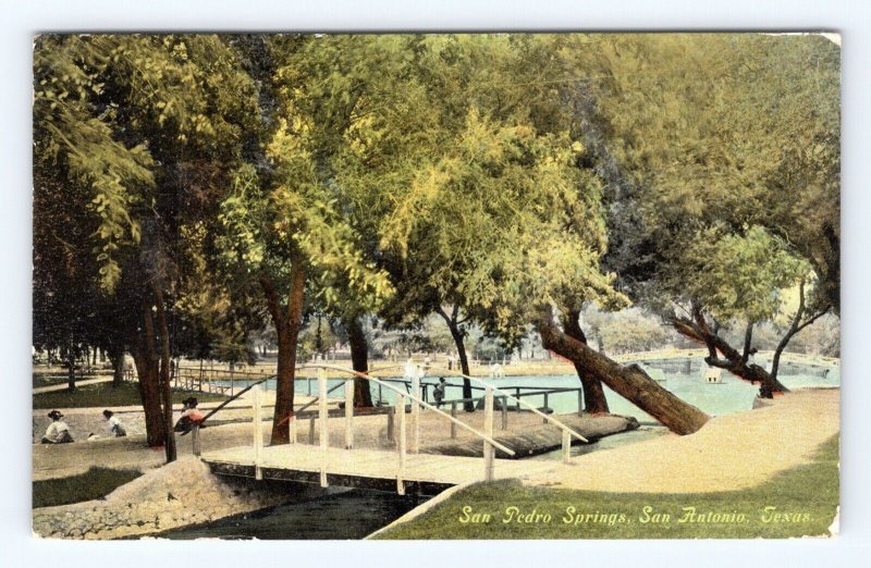 San Pedro Springs San Antonio Texas TX 1910 DB Postcard N13