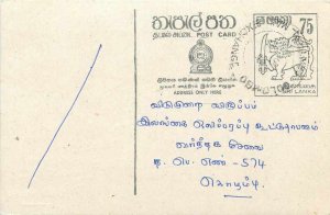 Entier Postal Stationery Postal Sri Lanka Ceylon Lion