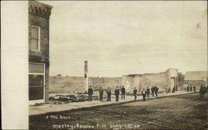 Stanwood MI Mecosta County Fire Ruins c1910 Real Photo Postcard