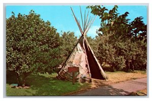 Rawhide Tipi Pipestone National Monument Pipestone MN UNP Chrome Postcard S25