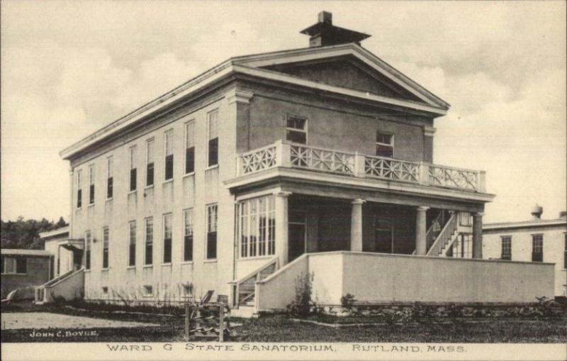 Rutland MA Ward G State Sanatorium c1910 Postcard