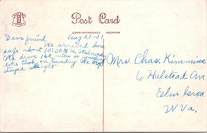 College Camp, WI Wisconsin  YMCA COLLEGE~Weidensall Admin Bldg  1931 Postcard