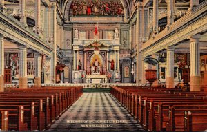 Louisiana New Orleans St Louis Cathedral Interior Curteich