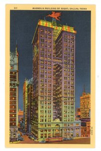 TX - Dallas. Magnolia Building at Night ca 1936