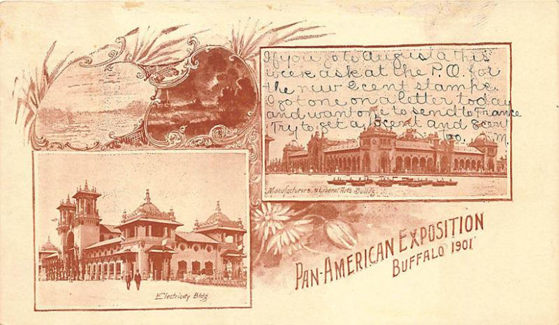 Pan-American Expo PMC Two Views Postcard