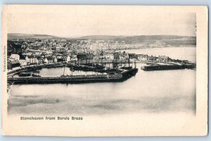 Aberdeenshire Scotland Postcard Stonehaven from Bervie Braes c1905 Unposted