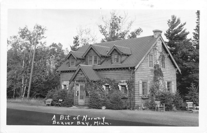 J33/ Beaver Bay Minnesota RPPC Postcard c1940s A Bit of Norway  24