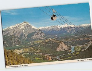 Postcard Banff and Cascade Mountain The Canadian Rockies Banff Canada