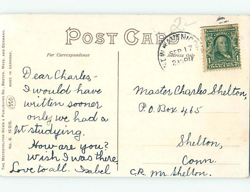 Divided-Back PANORAMIC VIEW New Haven Connecticut CT i1606