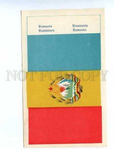 179757 RUMANIA flag old paper flag card 1957 year