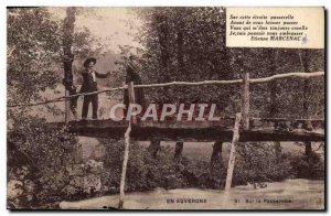 In Auvergne Old Postcard On The Bridge