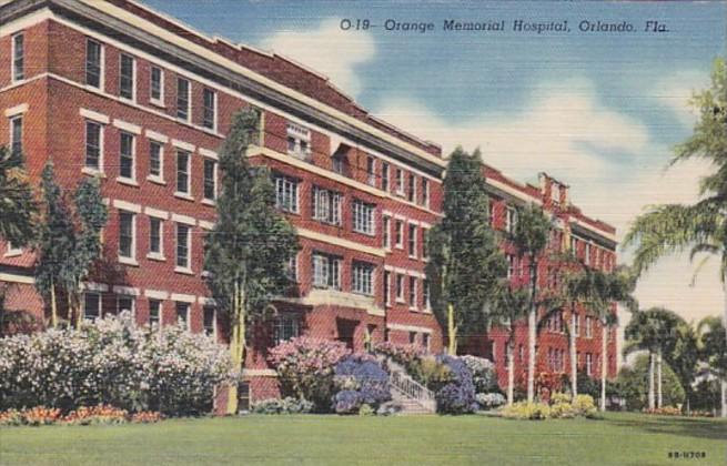 Florida Orlando Orange Memorial Hospital Curteich