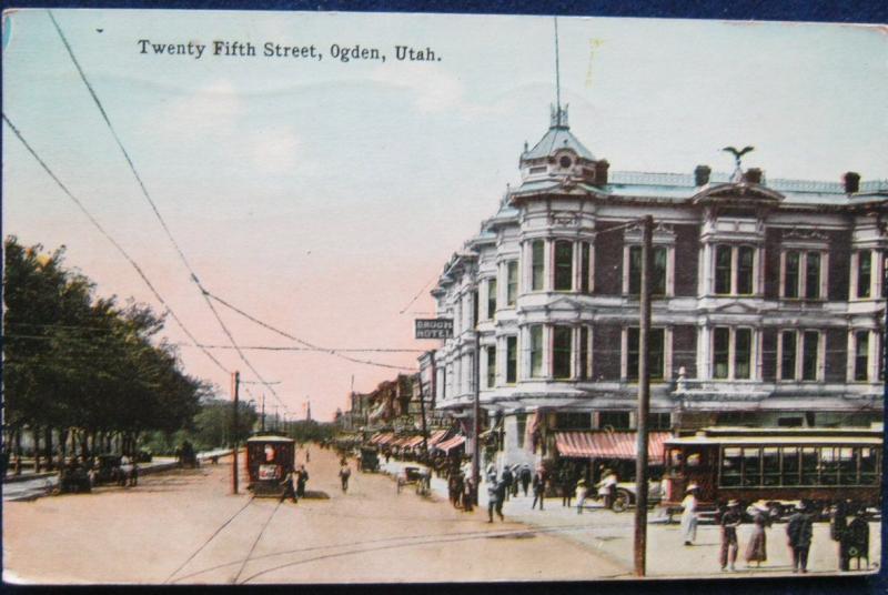 Twenty Fifth Street Ogden Utah Street Car Old Cars 1914 Frank Leib Pub