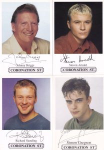 FOUR Coronation Street Facimile Signed Queens Of The Show Cast Card s