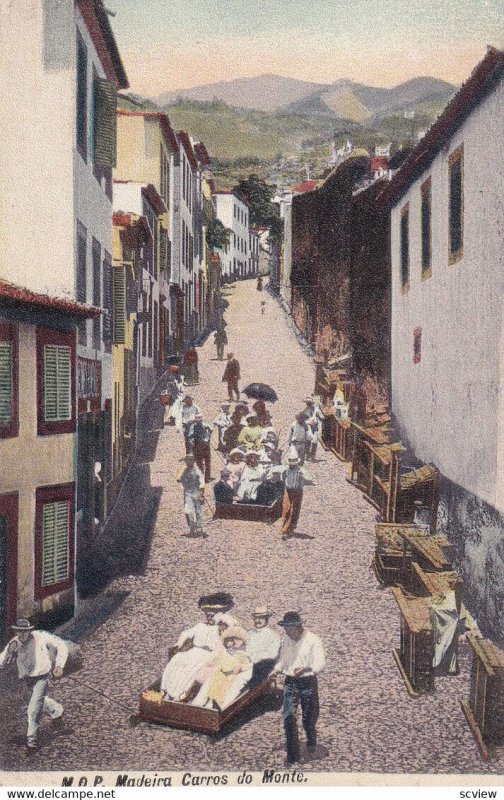 MADEIRA, Portugal, 1900-1910s; M.O.P. Madeira Carros Do Monte