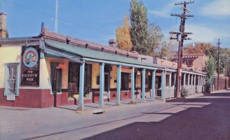 East Palace Ave. Sante Fe New Mexico NM Rainbow Man Vintage Postcard D25 