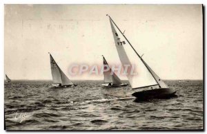 Modern Postcard Arcachon Basin Yacht Regattas On The