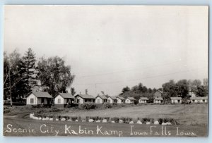 Iowa Falls Iowa IA Postcard RPPC Photo Scenic City Kabin Kamp c1910's Antique