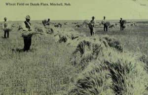 C.1900-10 Wheat Fields On Dutch Flats, Mitchell, NE Vintage Postcard F77