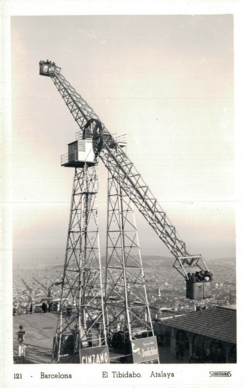 Spain Barcelona El Tibidabo Atalaya RPPC 06.50