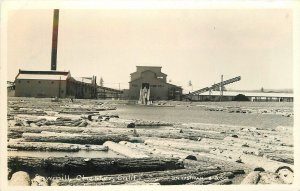 Postcard California Chester Saw Mill Logging Lumber 1940s RPPC 23-1643