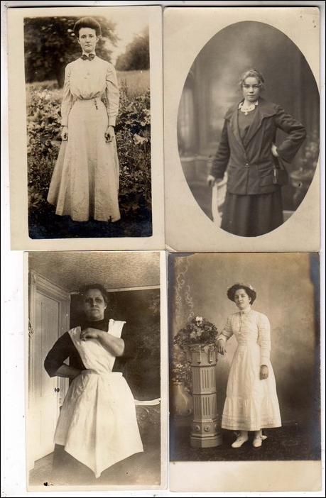 4 - RPPC, Women Cards