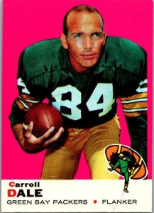 1969 Topps Football Card Carroll Dale Green Bay Packers sk5550
