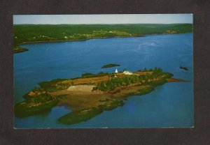 ME Aerial St Croix Island River near Calais Maine Postcard