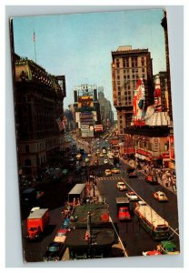 Vintage 1961 Postcard Aerial View Mid Century Times Square New York City NY