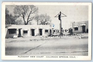 Colorado Springs Colorado Postcard Pleasant View Court South Nevada 1953 Vintage