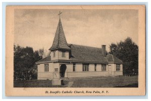 c1910's St. Joseph's Catholic Church New Paltz New York NY Antique Postcard 