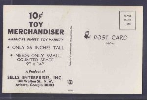 Ca 1964 TOY DISPLAY 10c MERCHANDISER FROM ATLANTA GA MINT & UNMAILED