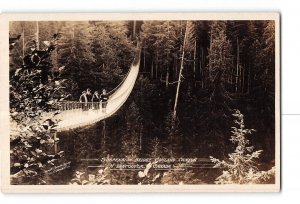 North Vancouver British Columbia Canada RPPC Real Photo 1917 Suspension Bridge