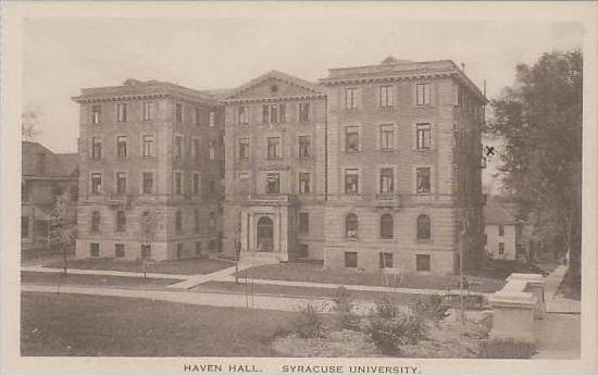 New York Syracuse University Haven Hall Albertype