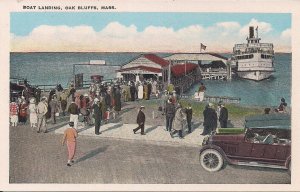 Martha's Vineyard MA, Oak Bluffs, Steam Boat Landing, Cars, Tichnor 1915-30