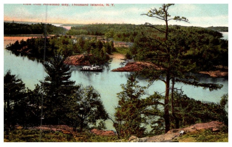 New York  Aerial view of Thousand islands  from Holstead Bay