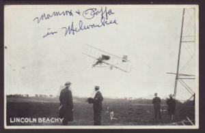 Biplane,Lincoln Beachy,Milwaukee,WI Postcard BIN 